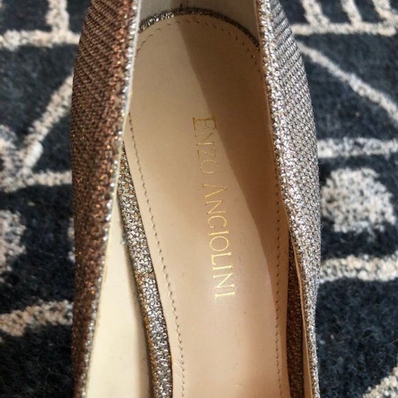 Enzo Angiolini Silver Sparkly Heels - Picture 5 of 12